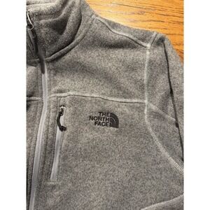 The North Face Knit Fleece Zip-Up Jacket Large Dark Gray TNF Men Adult  (read)